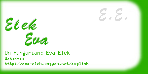 elek eva business card